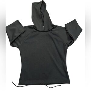 Nike Vintage Black Hoodie Drawstring Waist Girl’s Size Small 4-6 EUC